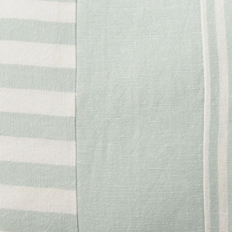 Sage Asymmetrical Stripes Lumbar Pillow