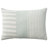 Sage Asymmetrical Stripes Lumbar Pillow