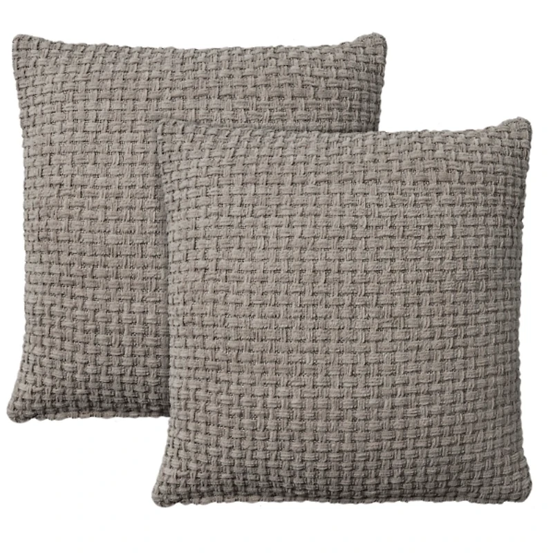 Waffle Knit Chenille Throw Pillows