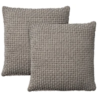 Waffle Knit Chenille Throw Pillows