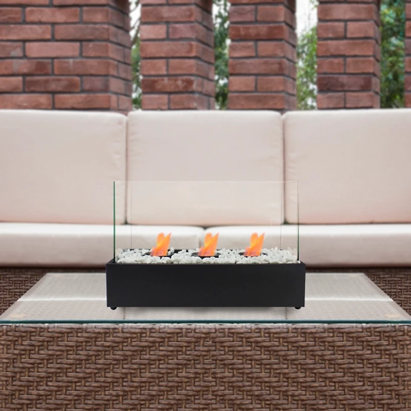 Outdoor Triple Flame Tabletop Fireplace