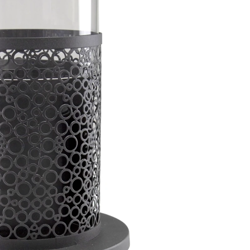 Portable Tabletop Fireplace on Black Base