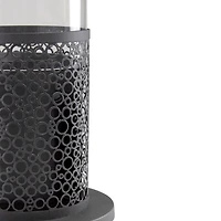 Portable Tabletop Fireplace on Black Base