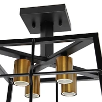 Black Ironhouse Flush Mount Light