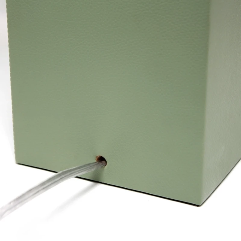 Sage Green Leather Table Lamp