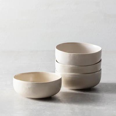 Fortessa Sand Ceramic Soup Bowls, Set of 4