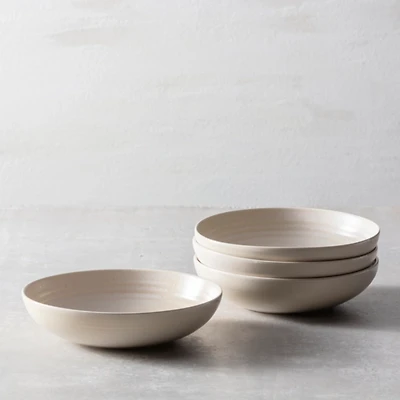 Fortessa Sand Ceramic Pasta Bowls, Set of 4