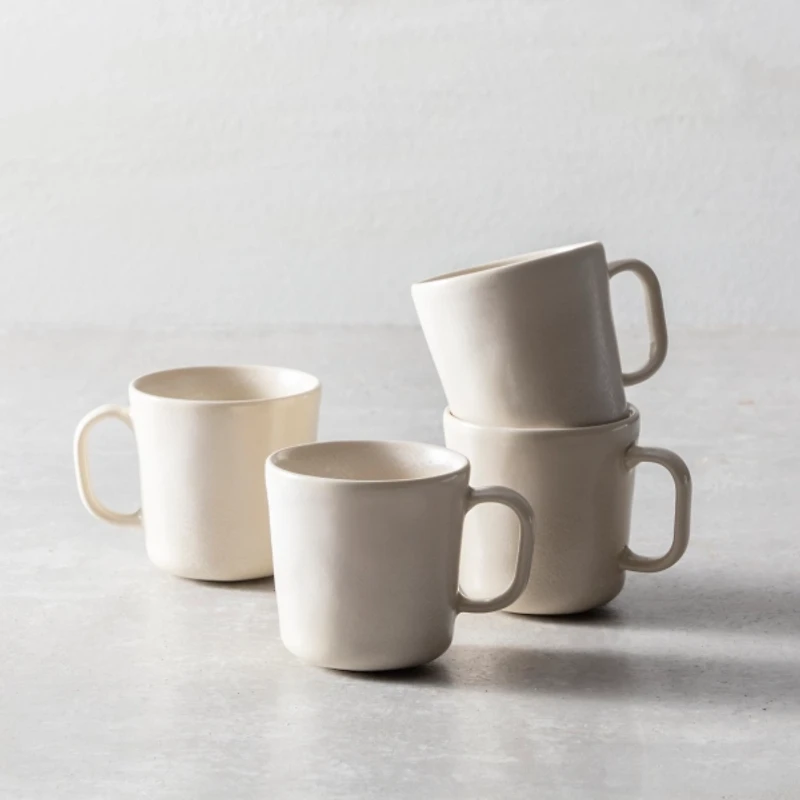 Fortessa Sand Ceramic Mugs, Set of 4