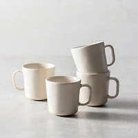 Fortessa Sand Ceramic Mugs, Set of 4