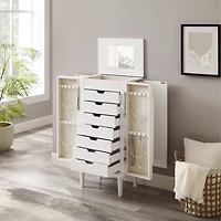 Mid-Century Modern White Jewelry Armoire