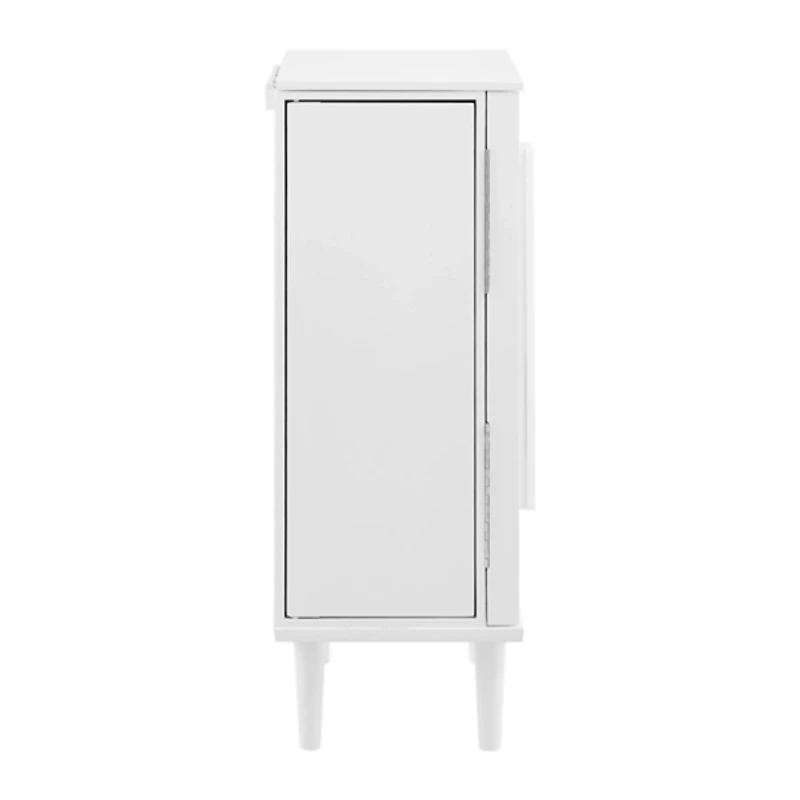 Mid-Century Modern White Jewelry Armoire
