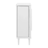 Mid-Century Modern White Jewelry Armoire