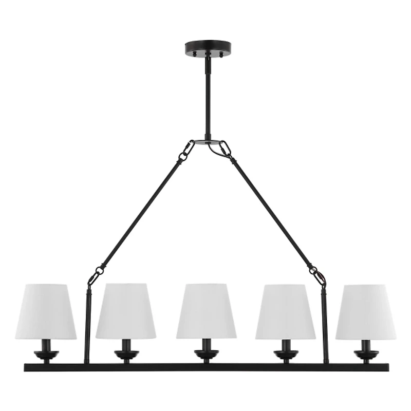 Black Metal Linear Chandelier