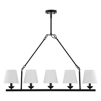 Black Metal Linear Chandelier