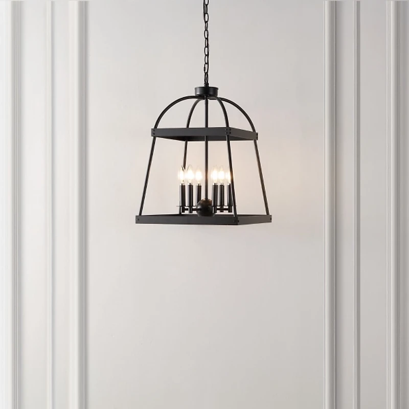 Black Open Frame Adjustable Chandelier