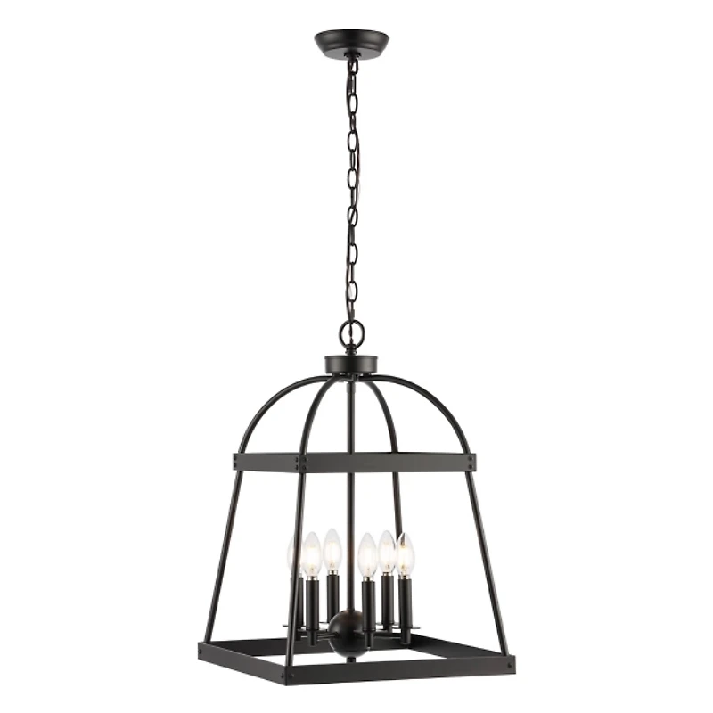 Black Open Frame Adjustable Chandelier