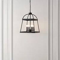 Black Open Frame Adjustable Chandelier