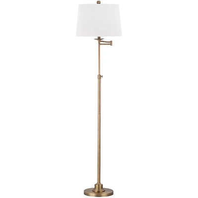 Gold Swing Arm Adjustable Floor Lamp