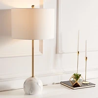 White Marble Sphere Table Lamp