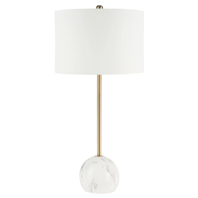 White Marble Sphere Table Lamp