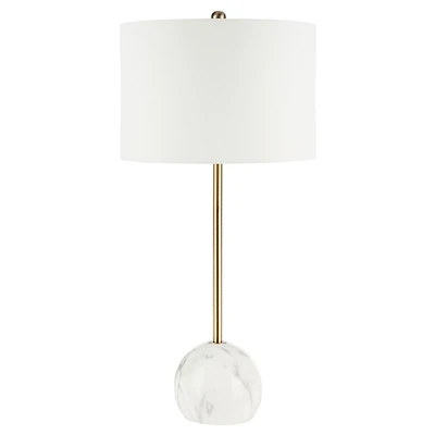White Marble Sphere Table Lamp