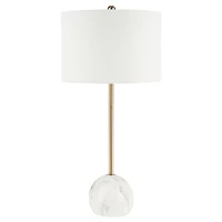 White Marble Sphere Table Lamp