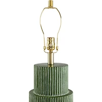 Forest Green Ribbed Table Lamp