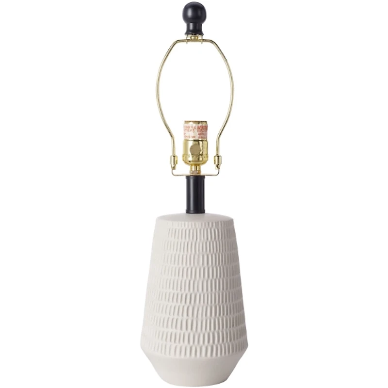 Ivory Modern Etched Table Lamp