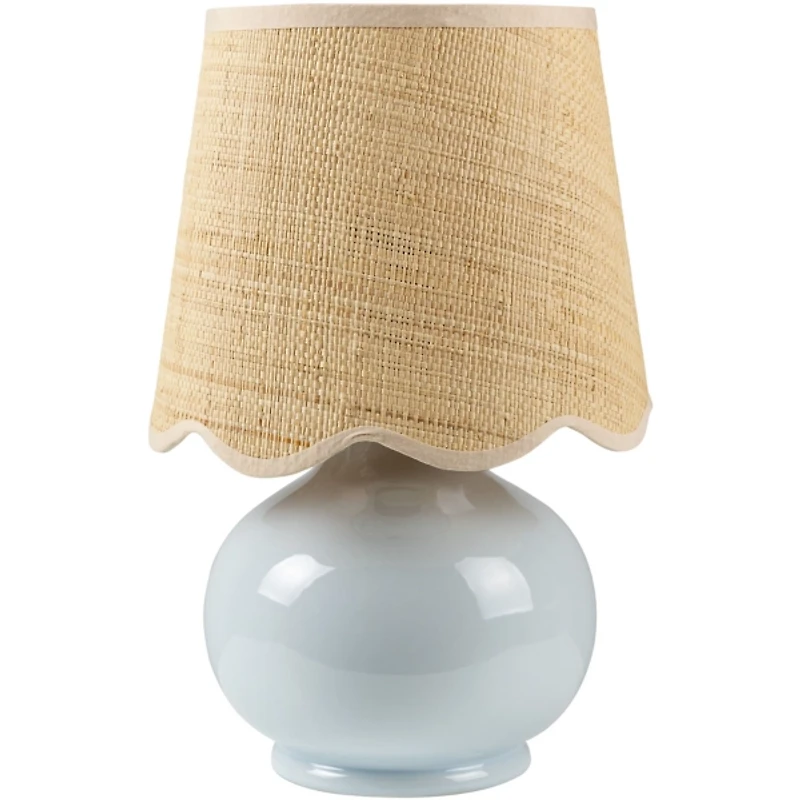Stella Light Blue Diminuta Woven Shade Table Lamp