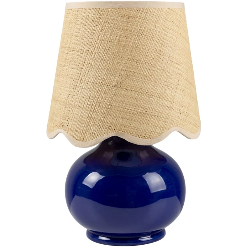 Stella Blue Diminuta Table Lamp with Woven Shade
