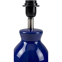 Stella Blue Mini Table Lamp with Woven Shade