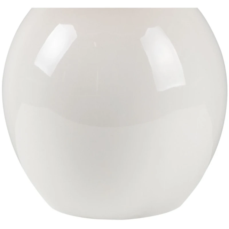 Stella White Mini Table Lamp with Woven Shade