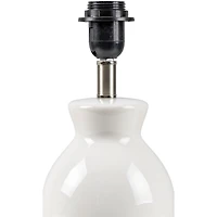 Stella White Mini Table Lamp with Woven Shade