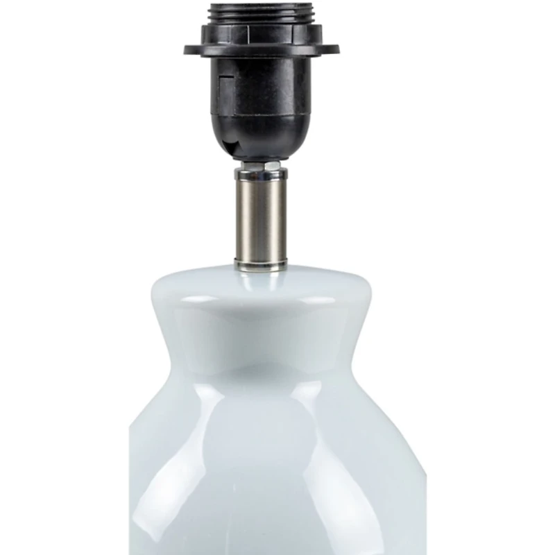 Stella Light Blue Mini Table Lamp with Woven Shade