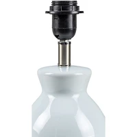 Stella Light Blue Mini Table Lamp with Woven Shade