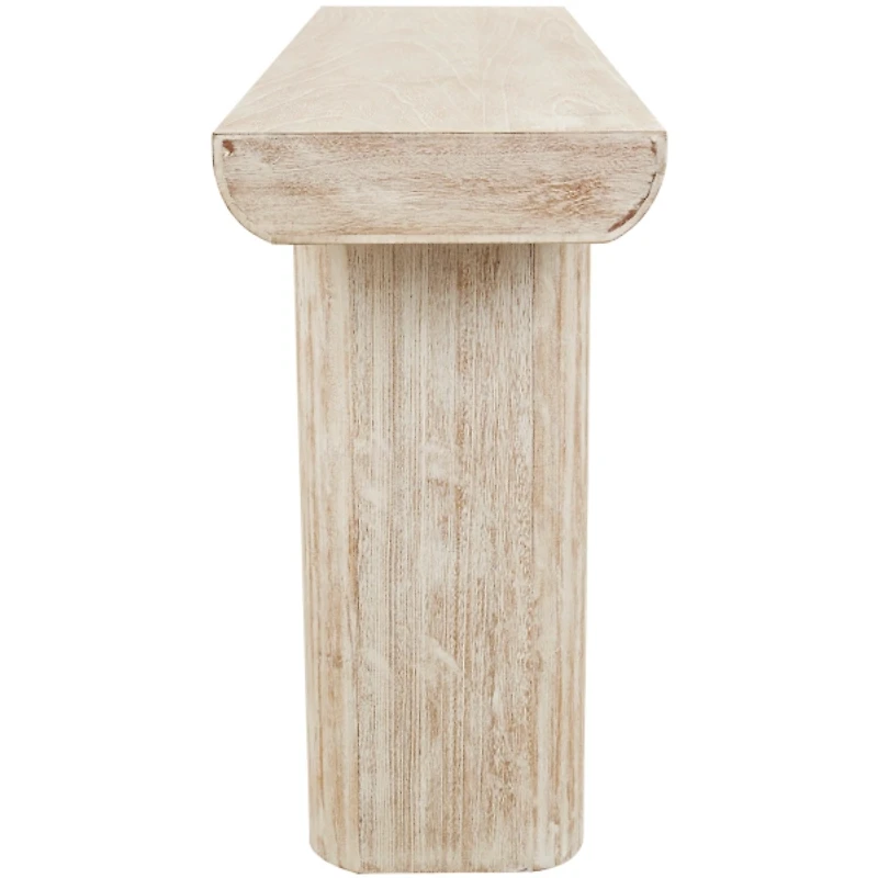 Ivory Natural Wood Grain Console Table