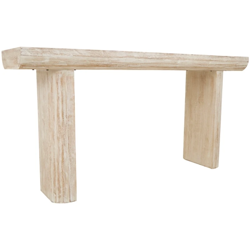 Ivory Natural Wood Grain Console Table