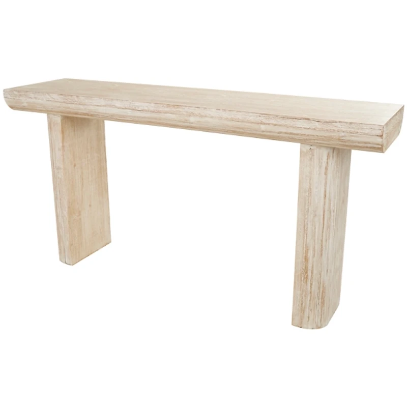 Ivory Natural Wood Grain Console Table
