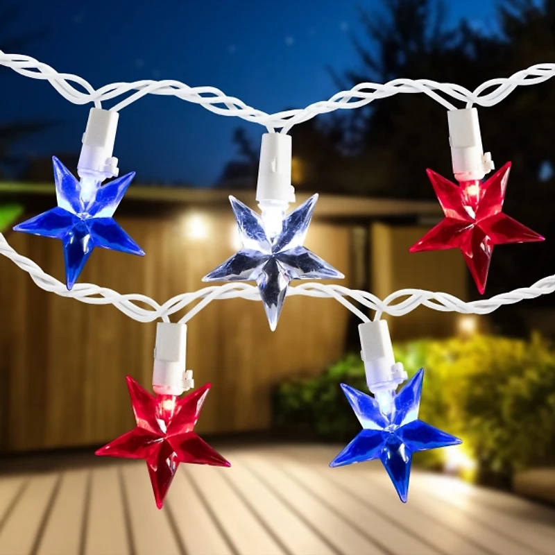 Patriotic Star String Lights