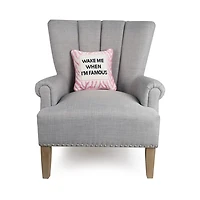 Wake Me When I'm Famous Needlepoint Throw Pillow