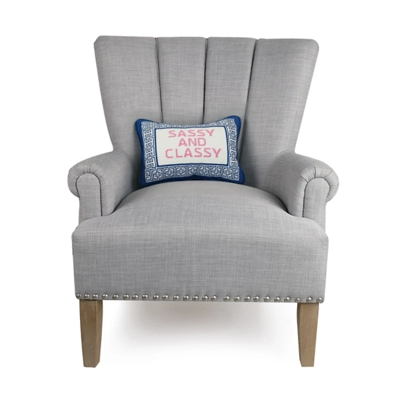 Sassy and Classy Needlepoint Throw Pillow