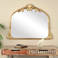 Gold Arched Baroque Wall Mirror