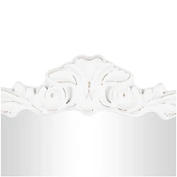 White Scroll Arched Rectangle Wall Mirror