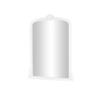 White Scroll Arched Rectangle Wall Mirror