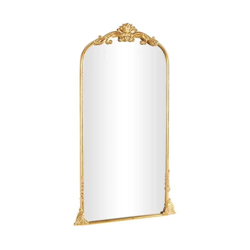 Gold Arched Baroque Mirror
