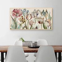 Parrot Tulips Framed Canvas Art Print