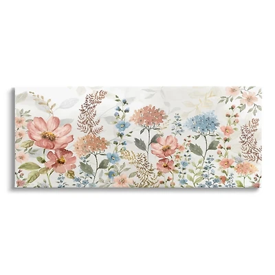Pastel Spring Florals Canvas Art Print, 48x20 in.
