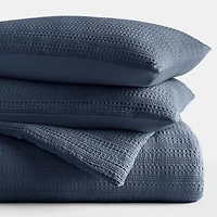 Navy Waffle Ultra-Soft 3-pc. King Comforter Set