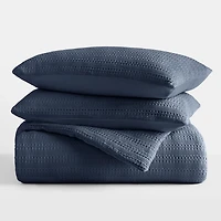 Navy Waffle Ultra-Soft 3-pc. King Comforter Set