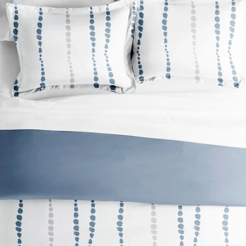 Navy Dots Reversible 2-pc. Twin Duvet Cover Set